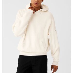Alo Unisex Scholar Hooded Sweater - Ivory - Medium